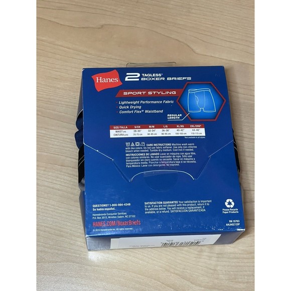 Hanes Boxer Briefs 2XL 2 Pack - Picture 3 of 6